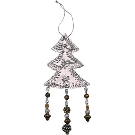 SONGBIRD ESSENTIALS Tree Punched Metal and Bead Ornament SE9140118